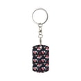 thumbnail image 1 of Goofa Rose Flowers Printed Rectangular Metal Keychain Bag Charm Floral Charm for Purse Keys Metal Keyring Gift for Women Accessories, 1 of 7