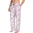 thumbnail image 1 of Goofa Rose Flowers Printed Soft Pajama Pants for Men, Wide Leg Comfy Casual Lounge Yoga Pants-XX-Large, 1 of 9