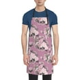 thumbnail image 1 of Goofa Rose Flowers Printed Waterproof Apron 33" Chef Aprons for Men Heavy Duty Chemical Work Apron Adjustable Bib Apron, 1 of 9