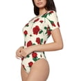 thumbnail image 1 of Goofa Rose Flowers Printed Women Rash Guard Short Sleeve,Tummy control Swimsuit Surfing Swimsuit Bathing Suit One Piece Swimsuit UPF 50-Small, 1 of 9