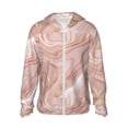 thumbnail image 1 of Goofa Rose Gold Glitter Splatter Printed Women's UPF 50+ Sun Protection Hoodie Jacket Lightweight Long Sleeve Sun Shirt for Women with Pocket Hiking Outdoor-Large, 1 of 9