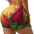 thumbnail image 1 of Goofa Rose Psychedelic Printed Workout Shorts Women Seamless Scrunch Butt Lifting High Waisted Gym Booty Shorts Elastic Workout Shorts-XX-Large, 1 of 8