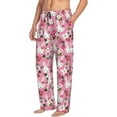thumbnail image 1 of Goofa Rose Rabbit Printed Soft Pajama Pants for Men, Wide Leg Comfy Casual Lounge Yoga Pants-Large, 1 of 9