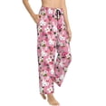thumbnail image 1 of Goofa Rose Rabbit Printed Soft Pajama Pants for Women, Wide Leg Comfy Casual Lounge Yoga Pants-Medium, 1 of 9