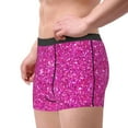 thumbnail image 1 of Goofa Rose Red Glitter Printed Men's Boxer Briefs Underwear, Moisture-Wicking Underwear, Trunk,Soft and Breathable Cotton Underwear-Large, 1 of 9