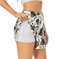 thumbnail image 1 of Goofa Rottweiler Printed Women 2 in 1 Running Shorts,Quick Dry Athletic Workout Shorts,High Waisted Athletic Shorts with Liner Pockets-Small, 1 of 9