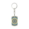thumbnail image 1 of Goofa Round Mandala1 Printed Rectangular Metal Keychain Bag Charm Floral Charm for Purse Keys Metal Keyring Gift for Women Accessories, 1 of 7