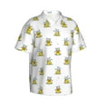 thumbnail image 1 of Goofa Rubber Duck Showe Hawaiian Shirt for Men, Unisex Summer Beach Casual Short Sleeve Button Down Shirts,Aloha Tropical Floral print shirt-, 1 of 9