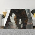 thumbnail image 1 of Goofa Ruins Tiger Warrior Pattern Fleece Throw Blanket for Couch, Soft Checkered Flannel Blanket for Sofa, Warm Cozy Decorative Blanket Fall Decor Gift-60"x50", 1 of 6