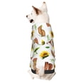 thumbnail image 1 of Goofa Rustic Western Charm Pattern Small Dog Sweater Hoodies Pet Grey Hooded Soft Fleece Sweatshirts with Pocket Fall Winter Puppy Cat Sweaters Warm Clothes-Large, 1 of 8