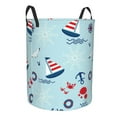 thumbnail image 1 of Goofa Sailboats Anchors Printed Circular Hamper,Laundry Basket with Handles,Storage Baskets Foldable,Large Capacity Laundry Hamper-Small, 1 of 8