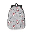 thumbnail image 1 of Goofa Santa with Gifts Pattern Lightweight Student Backpack for School, Water-Resistant, Adjustable Straps, Fits 15" Laptop, Multiple Pockets for Books, Accessories, 1 of 4