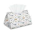 thumbnail image 1 of Goofa Sea Creatures Pattern Triangle Square Tissue Box Cover, Modern PVC Leathe Facial Paper Holder,Decorative Holder/Organizer for Bathroom Vanity Countertop, 1 of 9