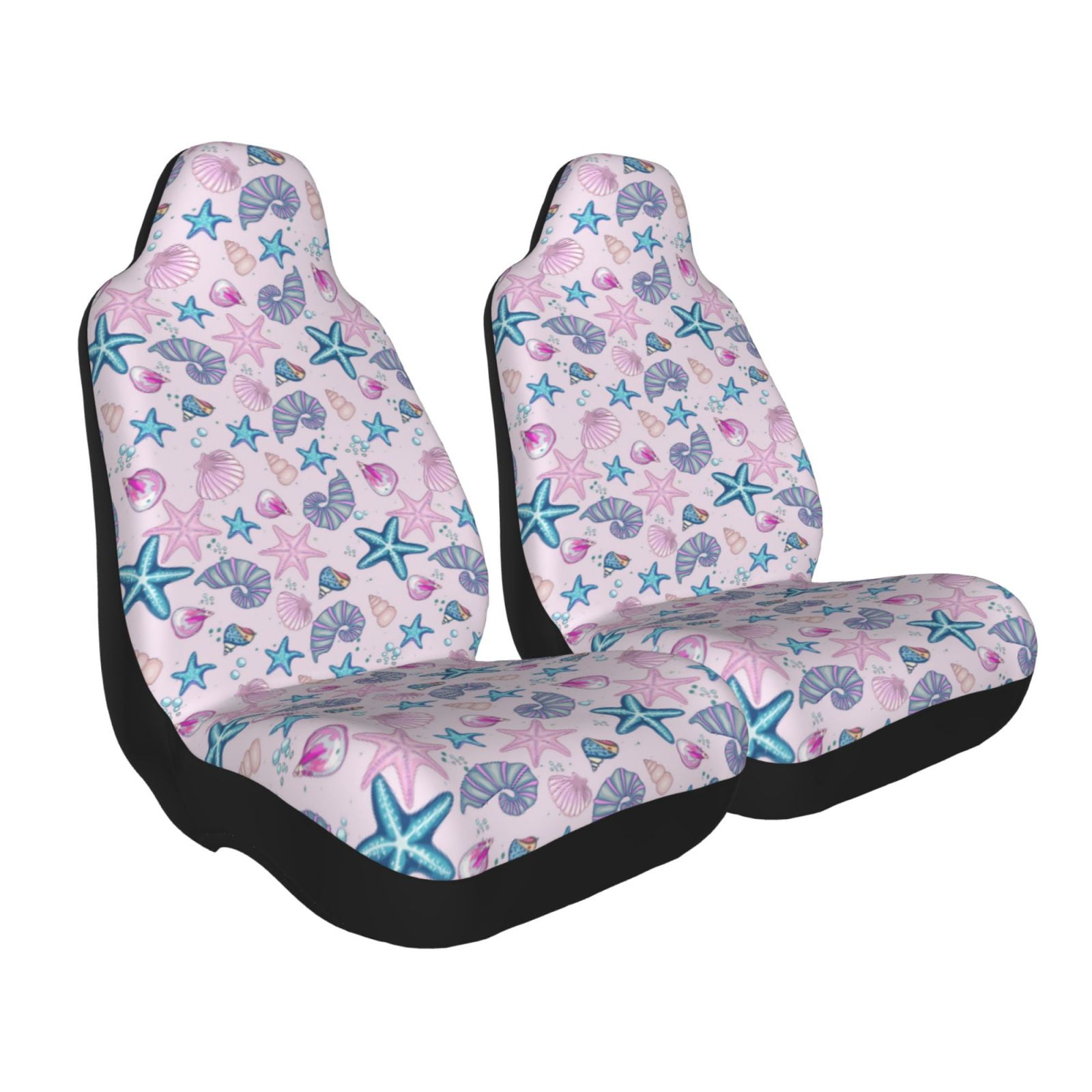 Goofa Sea Shells 3 Printed Car Seat Covers, Automotive Seat Covers for