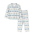 thumbnail image 1 of Goofa Sea Turtle Printed Women’s 2 Piece Pajama Set Super,Pajamas Women's Long Sleeve Sleepwear Soft Button Down Loungewear Pjs Lounge Set Nightwear-Medium, 1 of 9