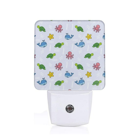 Goofa Sea Turtle Whale Night Light, Plug-in, Dusk to Dawn Sensor, Warm White, Ambient Lighting, Ideal Kids Adults Nightlight-US