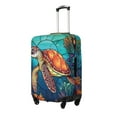 thumbnail image 1 of Goofa Sea Turtle in Coral Pattern Luggage Covers For Suitcase,Suitcase Cover Protector Fit 18-32 Inch Luggage-Medium, 1 of 9