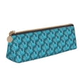 thumbnail image 1 of Goofa Seahorse Pattern Pencil Case Portable Stylish Triangle Pencil Pouch with Zipper Leather Cosmetic Pouch Bag Makeup Cosmetic Pencil Pouch, 1 of 9
