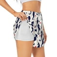 thumbnail image 1 of Goofa Seahorses and Hearts Printed Women 2 in 1 Running Shorts,Quick Dry Athletic Workout Shorts,High Waisted Athletic Shorts with Liner Pockets-Small, 1 of 9