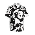 thumbnail image 1 of Goofa Seamless Pattern Cute Panda Hawaiian Shirt for Men, Unisex Summer Beach Casual Short Sleeve Button Down Shirts,Aloha Tropical Floral print shirt-X-Large, 1 of 9