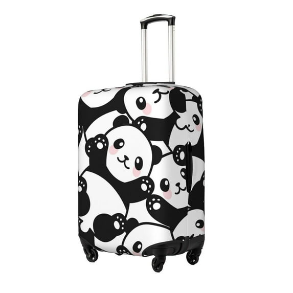 Goofa Seamless Pattern Cute Panda Pattern Luggage Covers For Suitcase,Suitcase Cover Protector Fit 18-32 Inch Luggage-Medium