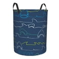 thumbnail image 1 of Goofa Shark Printed Circular Hamper,Laundry Basket with Handles,Storage Baskets Foldable,Large Capacity Laundry Hamper-, 1 of 8