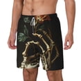 thumbnail image 1 of Goofa Skeleton Hand Rose Butterfly Printed Men's Swim Trunks Board Shorts Quick Dry Mens Swimming Trunks with Compression Liner,Breathable Fit Hawaii Beach Shorts-Medium, 1 of 9