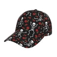 thumbnail image 1 of Goofa Skeleton with Roses Printed Baseball Cap for Men and Women - Adjustable Unisex Hat for Sports and Casual Wear,Sun protection Casual Outdoor Everyday Fashion Cap, 1 of 9