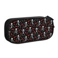 thumbnail image 1 of Goofa Skeleton with Roses Pattern Big Capacity Pencil Pen Case Office College Large Storage High Capacity Bag Pouch Holder Box Organizer, 1 of 1