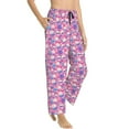 thumbnail image 1 of Goofa Skull Blue Flower Printed Soft Pajama Pants for Women, Wide Leg Comfy Casual Lounge Yoga Pants-X-Large, 1 of 9