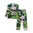 thumbnail image 1 of Goofa Skull and Palm Leaves for 2-piece Loungewear Set Men’s Sleepwear Set Soft PJs Cozy loungewear Comfy Sleep Set Winter Pajamas-XX-Large, 1 of 7
