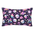 thumbnail image 1 of Goofa Skull mushroom space Print Plush Throw Pillow Case, Soft Velvet with Hidden Zipper, Decorative Cushion Cover for Sofa, Bed, Car, and Home Décor-20"x30", 1 of 4