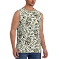 thumbnail image 1 of Goofa Skull with Cash Printed Men's Sleeveless T-Shirt - Athletic Gym Workout Tank Top for Men - Moisture-Wicking, UPF 30+ Quick-Dry Muscle Tee-, 1 of 8