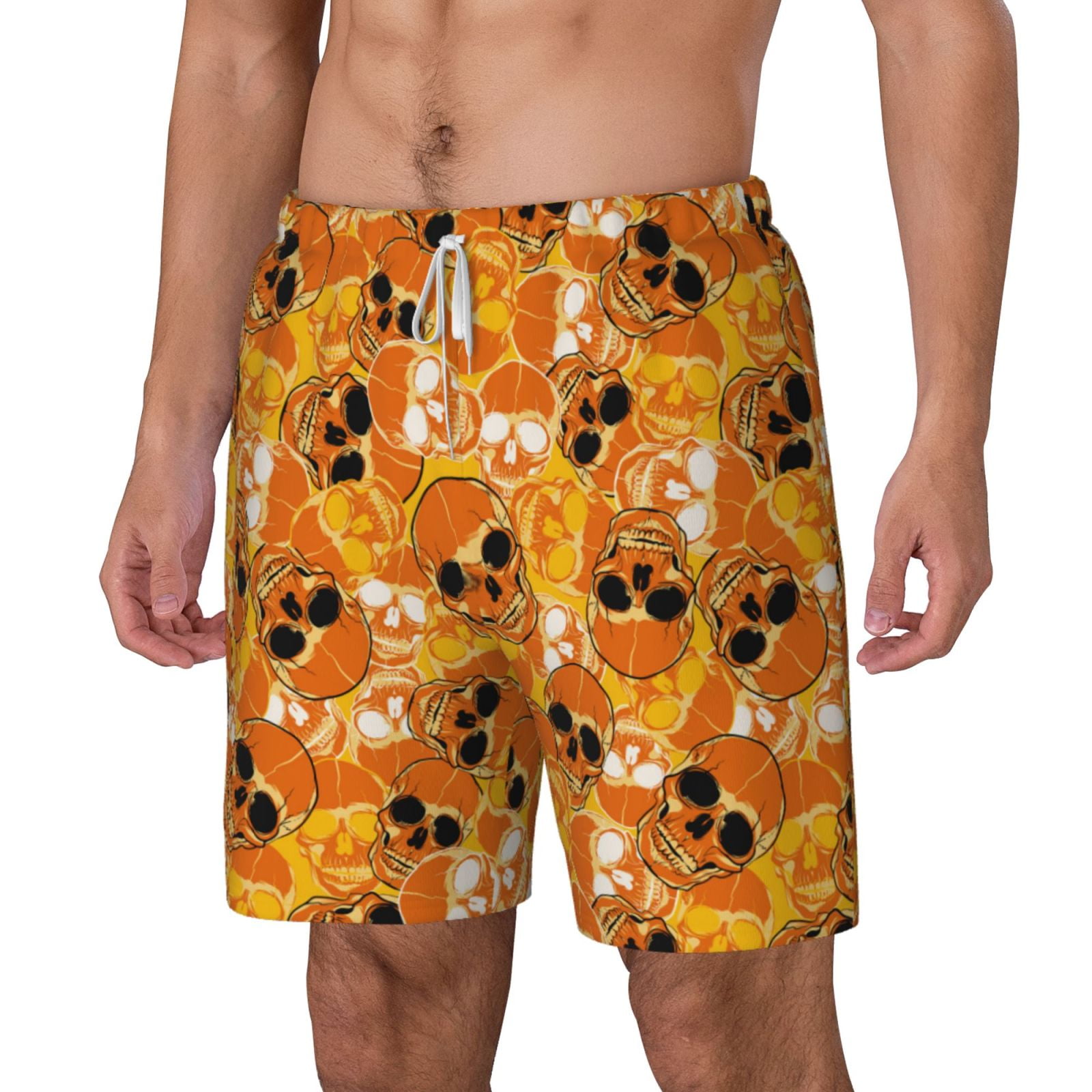 Goofa Skulls Printed Men's Swim Trunks Board Shorts Quick Dry Mens ...