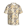 thumbnail image 1 of Goofa Snake And Floral Hawaiian Shirt for Men, Unisex Summer Beach Casual Short Sleeve Button Down Shirts,Aloha Tropical Floral print shirt-, 1 of 9