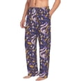 thumbnail image 1 of Goofa Snake And Floral Printed Soft Pajama Pants for Men, Wide Leg Comfy Casual Lounge Yoga Pants-Large, 1 of 9