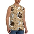 thumbnail image 1 of Goofa Snake And Flower Printed Men's Sleeveless T-Shirt - Athletic Gym Workout Tank Top for Men - Moisture-Wicking, UPF 30+ Quick-Dry Muscle Tee-Large, 1 of 8