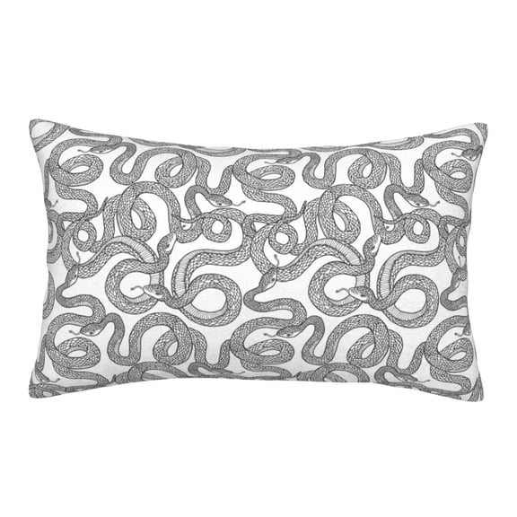 Goofa Snake Pattern Pillow Case – Plush & Soft Cushion Cover, Hypoallergenic Throw Pillow Case for Comfortable Sleep with Envelope Closure-14"x20"