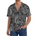 thumbnail image 1 of Goofa Snake Printed Men's Casual Short-sleeved Shirt,Lightweight Breathable Button-down,Summer Casual men's top,Versatile Fashion shirt-Small, 1 of 7