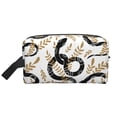 thumbnail image 1 of Goofa Snake Printed Toiletry Bag with Handle,Large Capacity Travel Makeup Cosmetic Bag for Women, Carry on Airport Airline Compliant Bag, 1 of 9