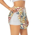 thumbnail image 1 of Goofa Snake Printed Women 2 in 1 Running Shorts,Quick Dry Athletic Workout Shorts,High Waisted Athletic Shorts with Liner Pockets-Small, 1 of 9