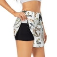 thumbnail image 1 of Goofa Snake Printed Women 2 in 1 Running Shorts,Quick Dry Athletic Workout Shorts,High Waisted Athletic Shorts with Liner Pockets-Small, 1 of 9