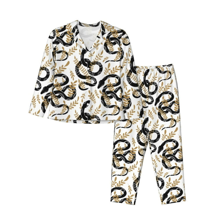 Goofa Snake Printed Women's Piece Pajama Set Super,Pajamas