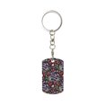thumbnail image 1 of Goofa Snakes And Snake Fruit Printed Rectangular Metal Keychain Bag Charm Floral Charm for Purse Keys Metal Keyring Gift for Women Accessories, 1 of 7