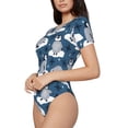 thumbnail image 1 of Goofa Snow Penguin Printed Women Rash Guard Short Sleeve,Tummy control Swimsuit Surfing Swimsuit Bathing Suit One Piece Swimsuit UPF 50-X-Large, 1 of 9