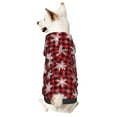 thumbnail image 1 of Goofa Snowflake red plaid Pattern Small Dog Sweater Hoodies Pet Grey Hooded Soft Fleece Sweatshirts with Pocket Fall Winter Puppy Cat Sweaters Warm Clothes-X-Small, 1 of 8