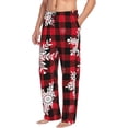 thumbnail image 1 of Goofa Snowflakes On A Buffalo Plaid Printed Soft Pajama Pants for Men, Wide Leg Comfy Casual Lounge Yoga Pants-X-Large, 1 of 9