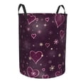 thumbnail image 1 of Goofa Snowflakes and Hearts Printed Circular Hamper,Laundry Basket with Handles,Storage Baskets Foldable,Large Capacity Laundry Hamper-Small, 1 of 8