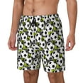 thumbnail image 1 of Goofa Soccer and Football Printed Men's Swim Trunks Board Shorts Quick Dry Mens Swimming Trunks with Compression Liner,Breathable Fit Hawaii Beach Shorts-X-Large, 1 of 9