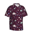 thumbnail image 1 of Goofa Space Dinosaur Hawaiian Shirt for Men, Unisex Summer Beach Casual Short Sleeve Button Down Shirts,Aloha Tropical Floral print shirt-Medium, 1 of 9